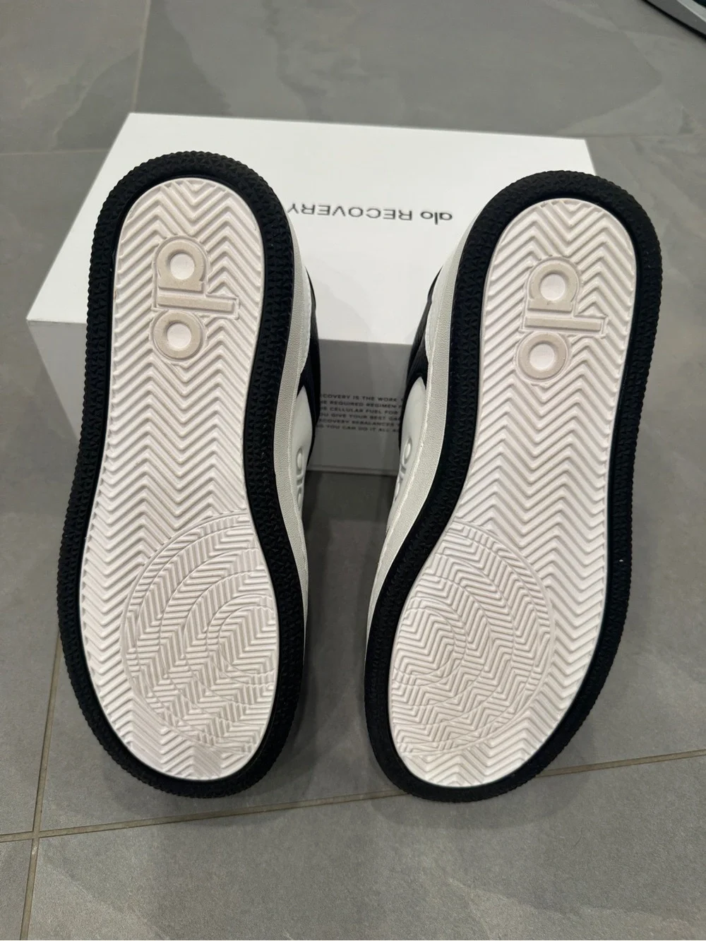 ALO Yoga Black and White 'Recovery Mode' Sneakers